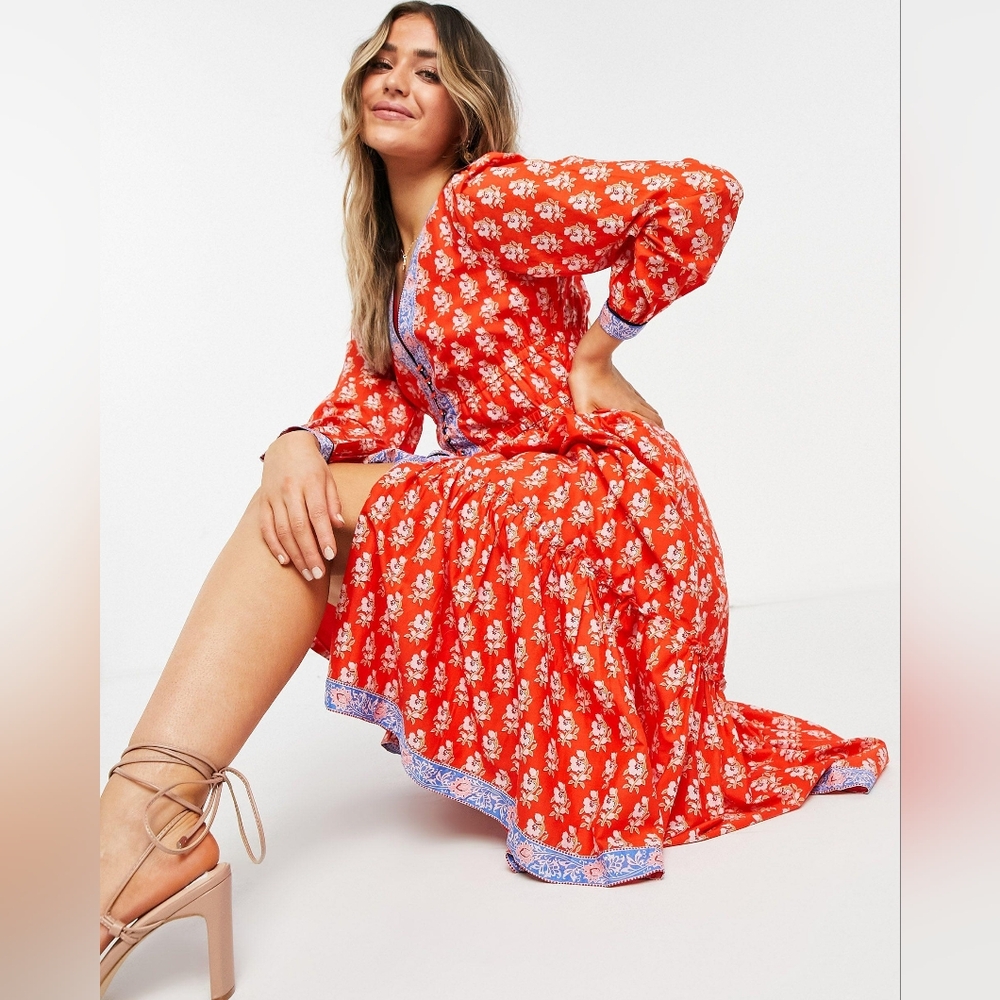 NWOT J Crew Tiered Block Print Dress